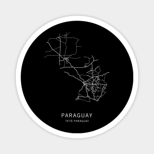 Paraguay Road Map Magnet